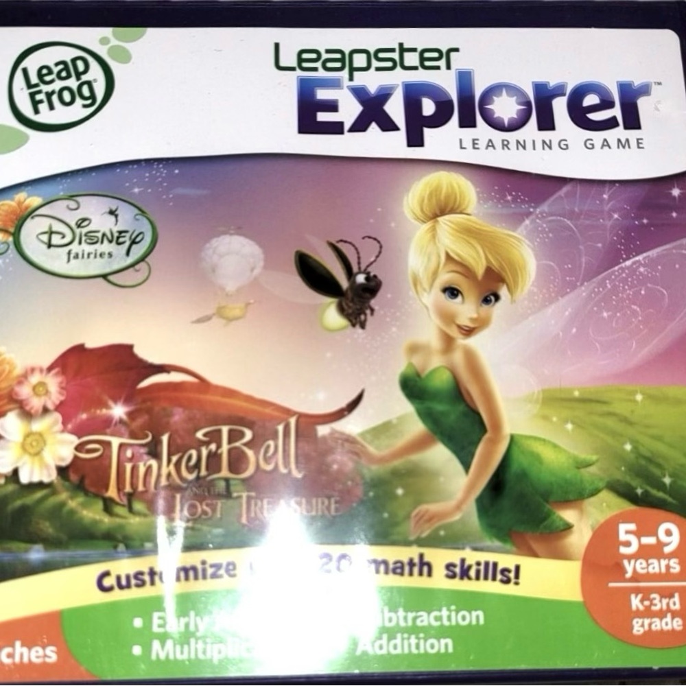 Leapster Explorer Learning Game Tinker Bell And The Lost Treasure 2010 Math 5-9